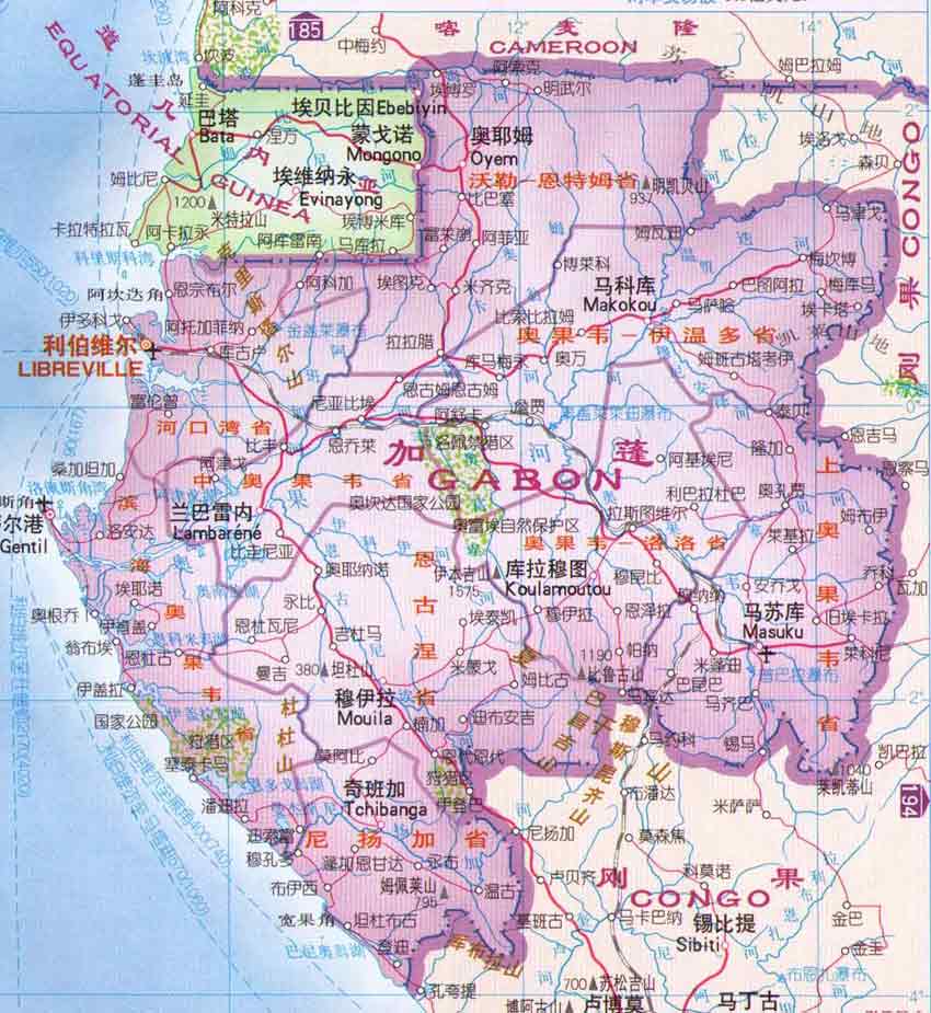 加蓬旅游地图