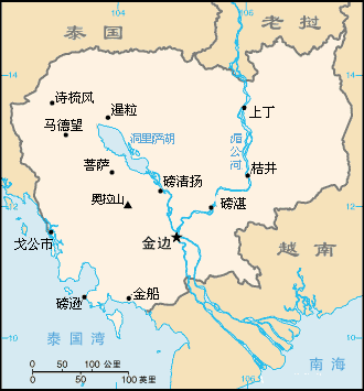 柬埔寨旅游地图