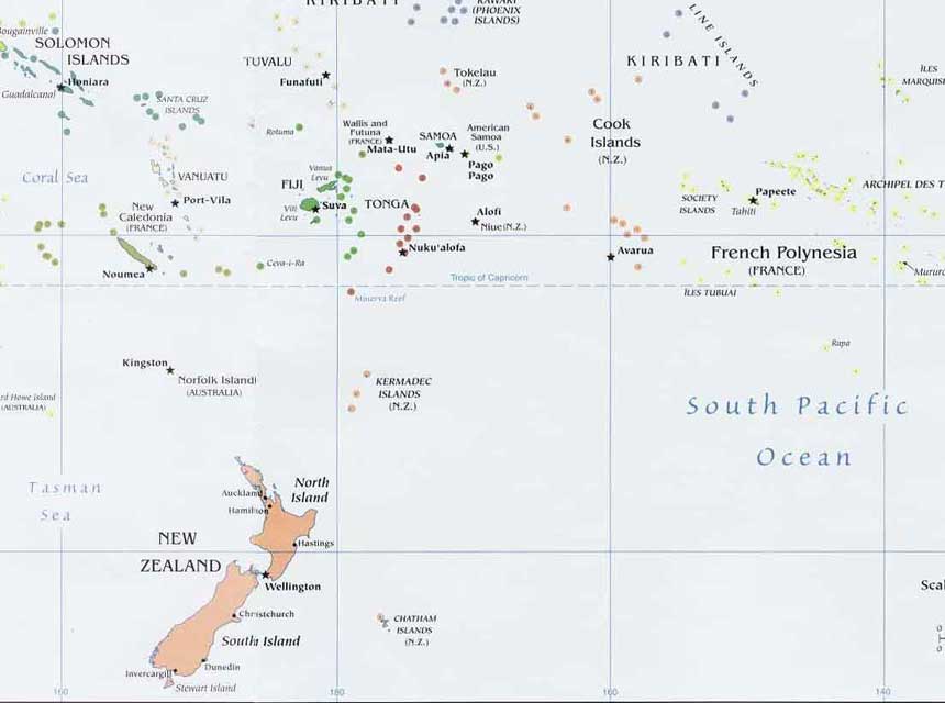 斐济地图_斐济地图中文版
