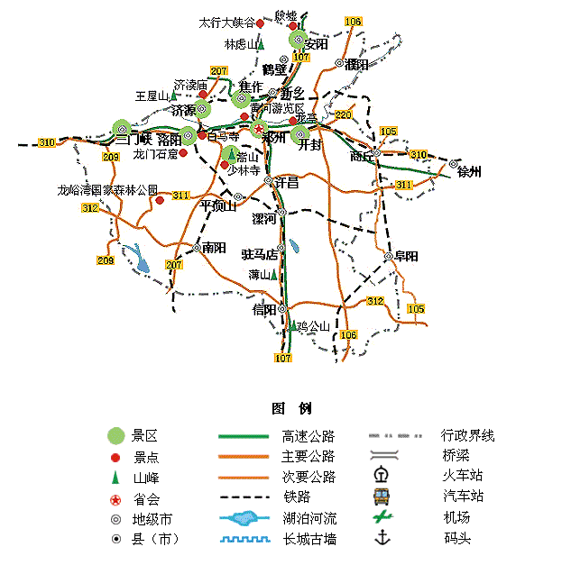 河南省旅游景点大全排名自驾游