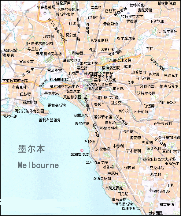 墨尔本旅游地图图片