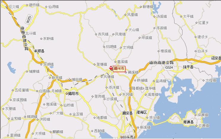 潮州旅游地图