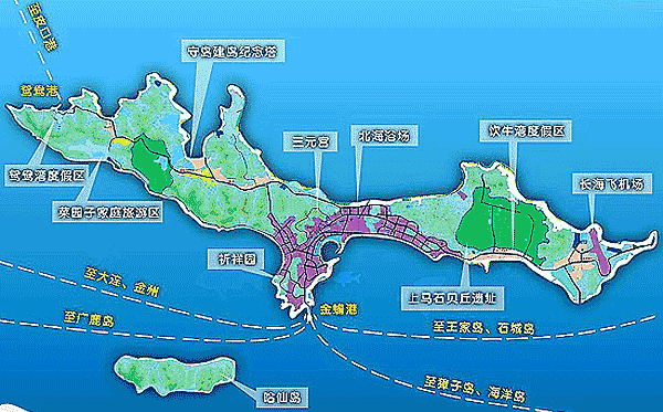 龙口市东海旅游地图图片