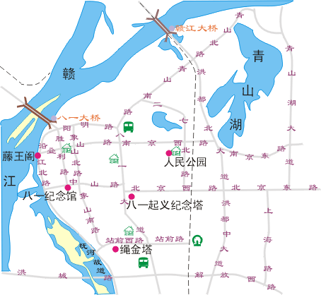 南昌旅游地图图片