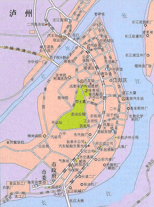 泸州旅游地图图片