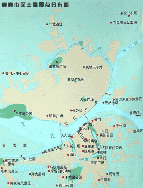 襄樊旅游地图